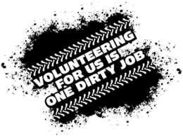 VOLUNTEERING FOR US IS ONE DIRTY JOB trademark