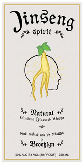 JINSENG SPIRIT NATURAL GINSENG FLAVOREDVODKA HAND-CRAFTED AND 8X DISTILLED IN BROOKLYN trademark