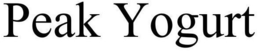 PEAK YOGURT trademark