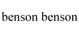BENSON BENSON trademark
