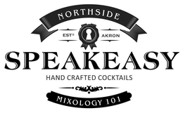 NORTHSIDE ESTD AKRON SPEAKEASY HAND CRAFTED COCKTAILS MIXOLOGY 101 trademark