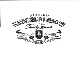 THE LEGENDARY HATFIELD & MCCOY FAMILY BRAND HM HONOR JUSTICE VENGEANCE trademark