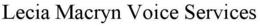 LECIA MACRYN VOICE SERVICES trademark