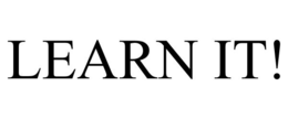 LEARN IT! trademark