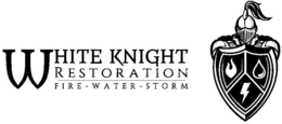 WHITE KNIGHT RESTORATION FIRE - WATER -STORM trademark