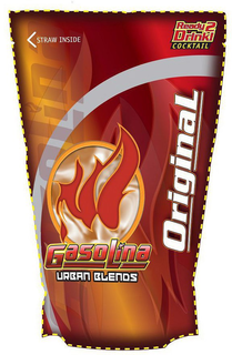 STRAW INSIDE READY 2 DRINK! COCKTAIL GASOLINA ORIGINAL GASOLINA URBAN BLENDS trademark