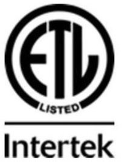 ETL LISTED INTERTEK trademark