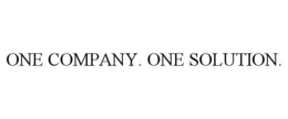 ONE COMPANY. ONE SOLUTION. trademark