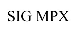 SIG MPX trademark