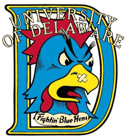 D UNIVERSITY OF DELAWARE FIGHTIN' BLUE HENS trademark