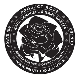 PROJECT ROSE EARL CAMPBELL & GARY BAXTER SPORTS SCIENCE OPTIMUM HEALTH RESEARCH CENTER WWW.PROJECTROSE.SCIENCE trademark
