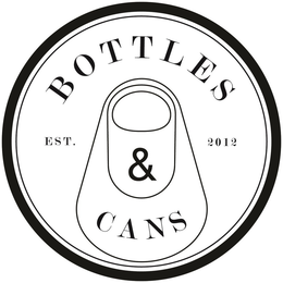 BOTTLES & CANS EST. 2012 trademark