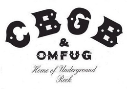 CBGB & OMFUG HOME OF UNDERGROUND ROCK trademark