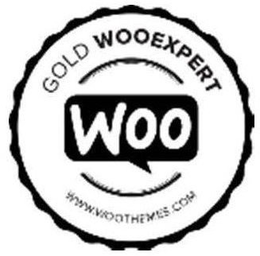 GOLD WOOEXPERT WOO WWW.WOOTHEMES.COM trademark