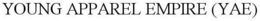 YOUNG APPAREL EMPIRE (YAE) trademark