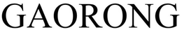 GAORONG trademark