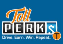 TOLLPERKS DRIVE. EARN. WIN. REPEAT. T trademark