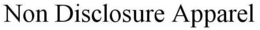 NON DISCLOSURE APPAREL trademark