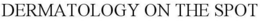 DERMATOLOGY ON THE SPOT trademark