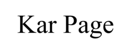 KAR PAGE trademark