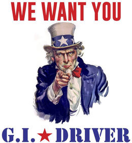 WE WANT YOU G.I. DRIVER trademark