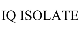 IQ ISOLATE trademark