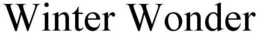 WINTER WONDER trademark