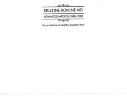 KRISTINE ROMINE MD ADVANCED MEDICAL SKIN CARE FOR A LIFETIME OF HEALTHY, BEAUTIFUL SKIN trademark