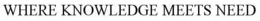 WHERE KNOWLEDGE MEETS NEED trademark