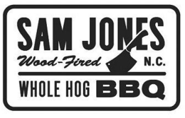 SAM JONES WOOD-FIRED N.C. WHOLE HOG BBQ trademark