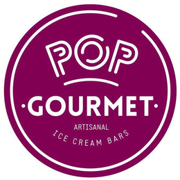 POP GOURMET ARTISANAL ICE CREAM BARS trademark
