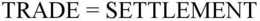 TRADE = SETTLEMENT trademark