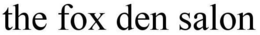 THE FOX DEN SALON trademark