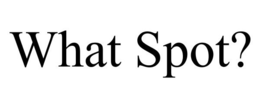 WHAT SPOT? trademark