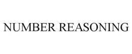 NUMBER REASONING trademark
