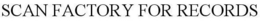 SCAN FACTORY FOR RECORDS trademark