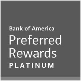 BANK OF AMERICA PREFERRED REWARDS PLATINUM trademark