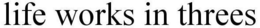 LIFE WORKS IN THREES trademark
