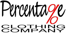 PERCENTA%E CLOTHING COMPANY trademark