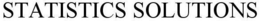 STATISTICS SOLUTIONS trademark