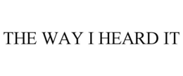 THE WAY I HEARD IT trademark