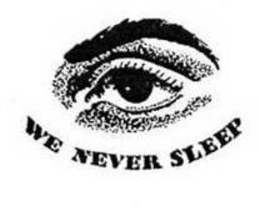 WE NEVER SLEEP trademark