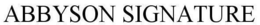 ABBYSON SIGNATURE trademark