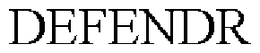 DEFENDR trademark