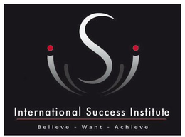 ISI INTERNATIONAL SUCCESS INSTITUTE BELIEVE - WANT - ACHIEVE trademark