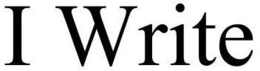 I WRITE trademark