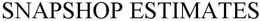 SNAPSHOP ESTIMATES trademark