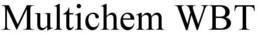 MULTICHEM WBT trademark