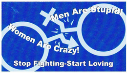 MEN ARE STUPID! WOMEN ARE CRAZY! STOP FIGHTING-START LOVING trademark