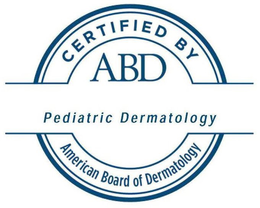 CERTIFIED BY ABD PEDIATRIC DERMATOLOGY AMERICAN BOARD OF DERMATOLOGY trademark
